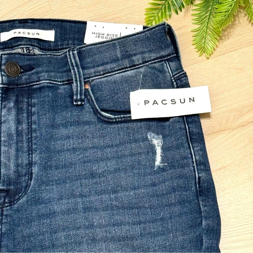 PACSUN Virgil High Waisted Jeggings Medium Wash Jeans NWT Sz 27 - Picture 14 of 16